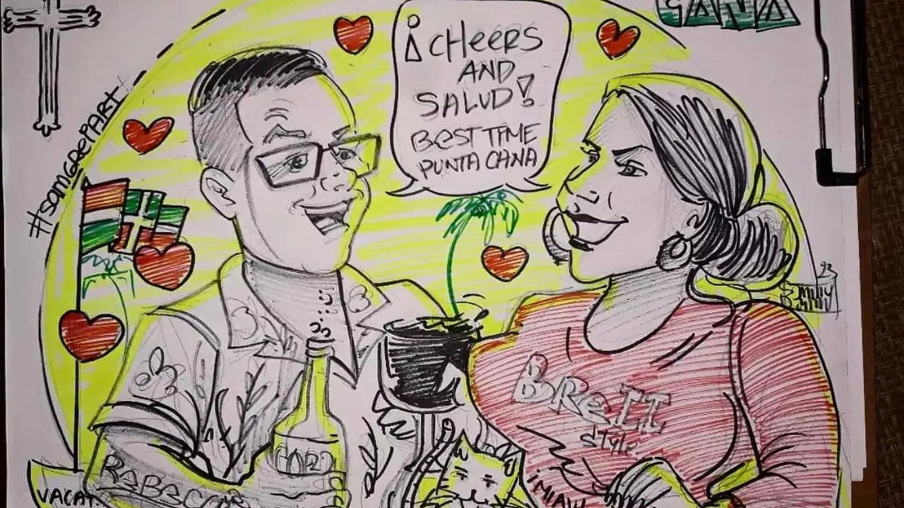 Live Caricature Experience in Punta Cana