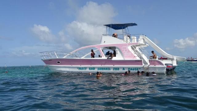 Punta Cana: Private Party Boat with Slide and BBQ