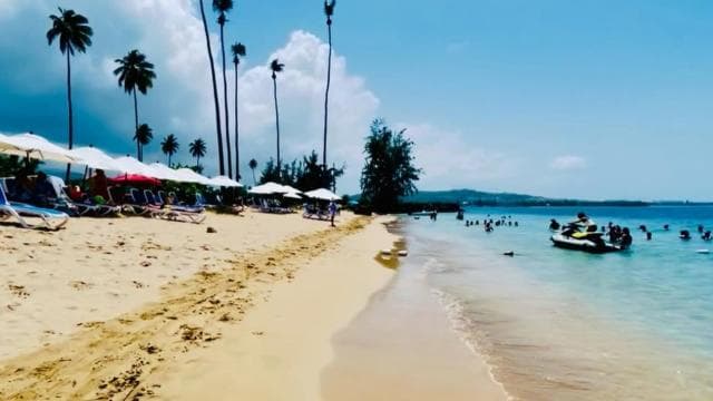 San Juan: Rainforest Waterslides & Beach Tour with Transport
