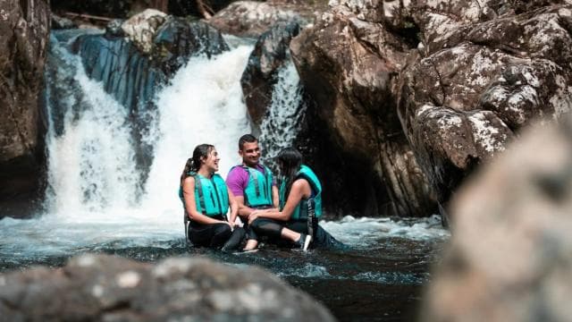 San Juan: Rainforest and Waterslide Adventure With Transport