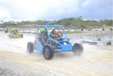 Private Punta Cana Buggy Ride, Zipline & Waterfall Pool Tour