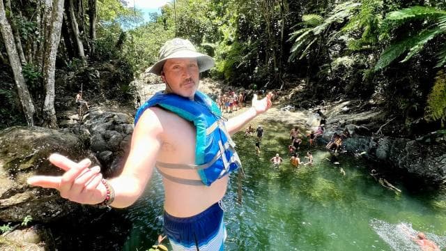 San Juan: Transport to El Yunque Famous Waterslide Adventure