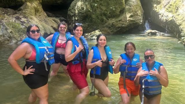 Charco Azul, Caves, Waterfalls, Beach, Free Adult Drinks