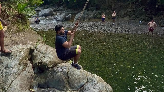 San Juan: Transport to El Yunque Famous Waterslide Adventure