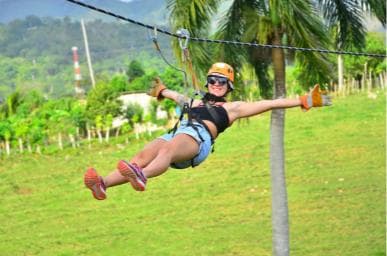 Private: Punta Cana ZipLine Adventure with Suspension Bridge