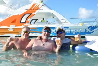 Party Boat Catamaran Excursion with snorkeling, BBQ & music