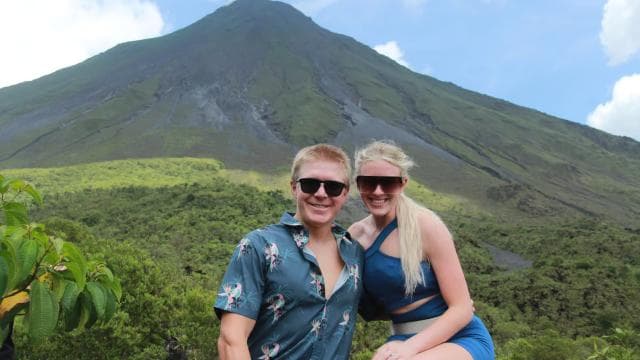Afternoon Arenal Volcano and Natural Hot Springs River