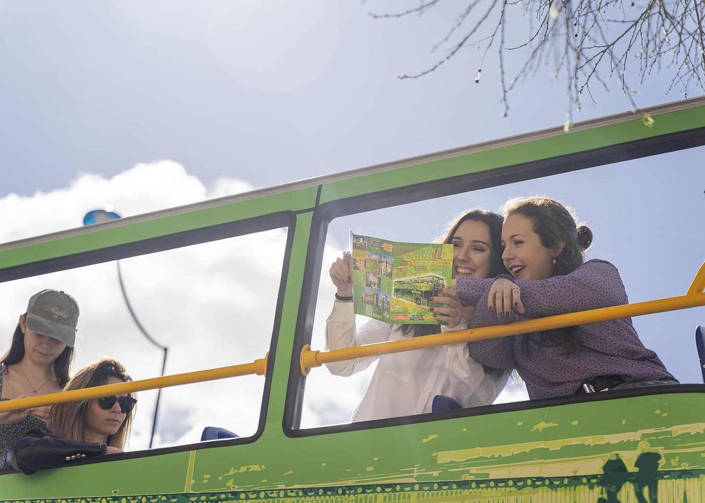 Tourist bus tour of Seville