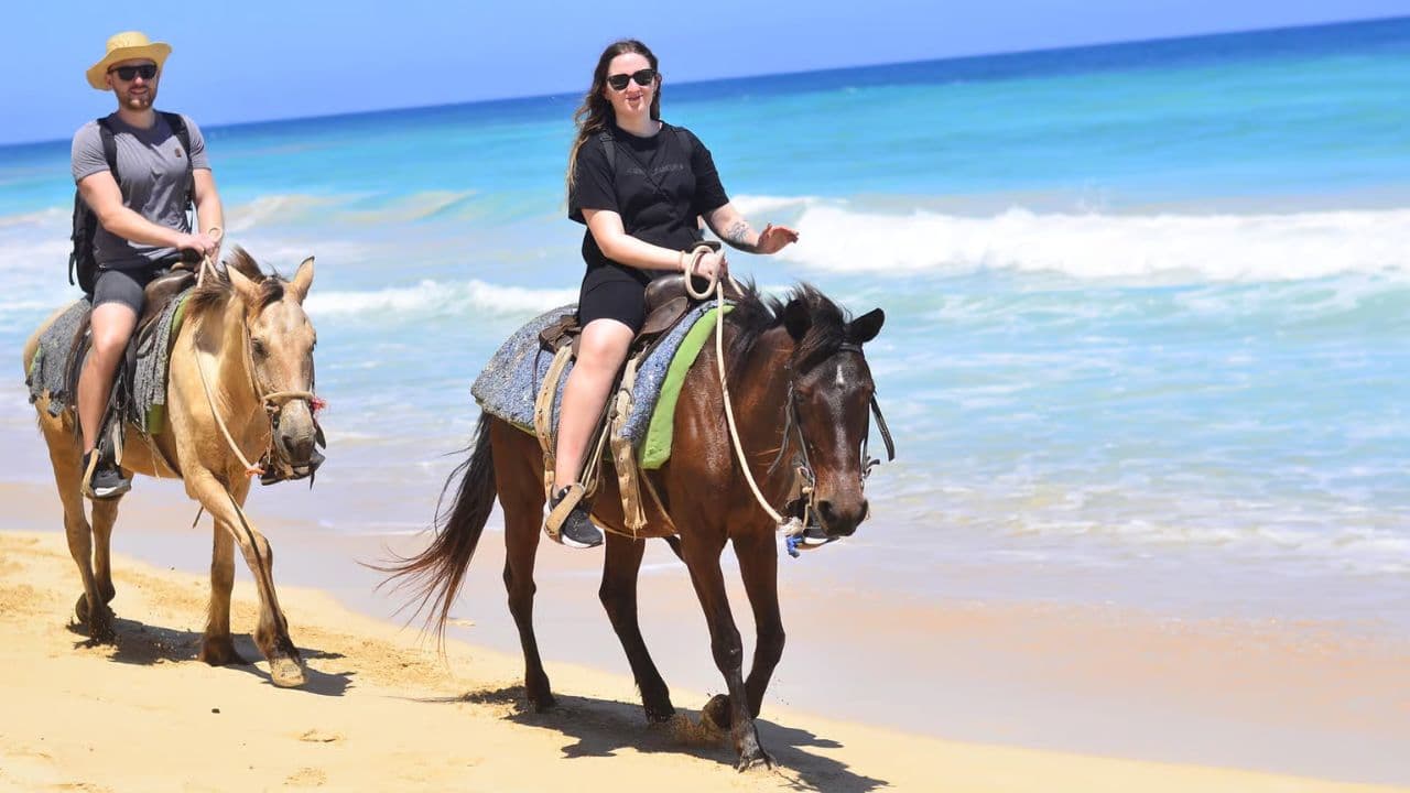 HORSEBACK RIDING BEACH MACAO PUNTA CANA WITH PICKUP HOTEL