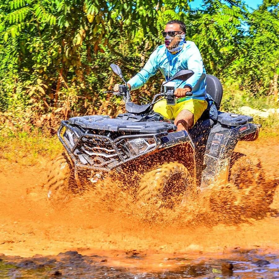 ATV Tour Macao Beach Water Cave and Typical House Punta Cana
