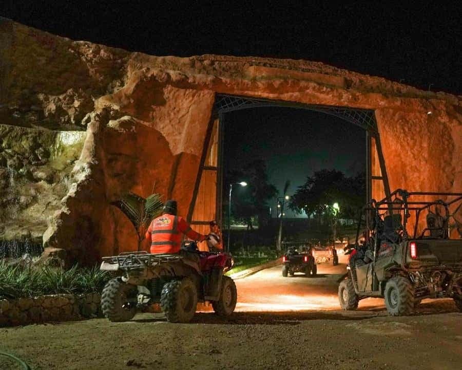 Nighttime buggies and Taino cenote