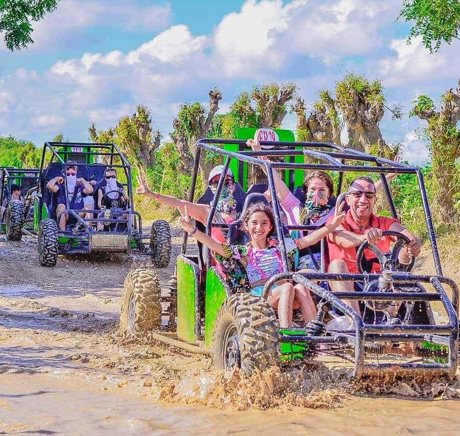 From Bávaro: Double Buggy Tour to Macao Beach and Cenote