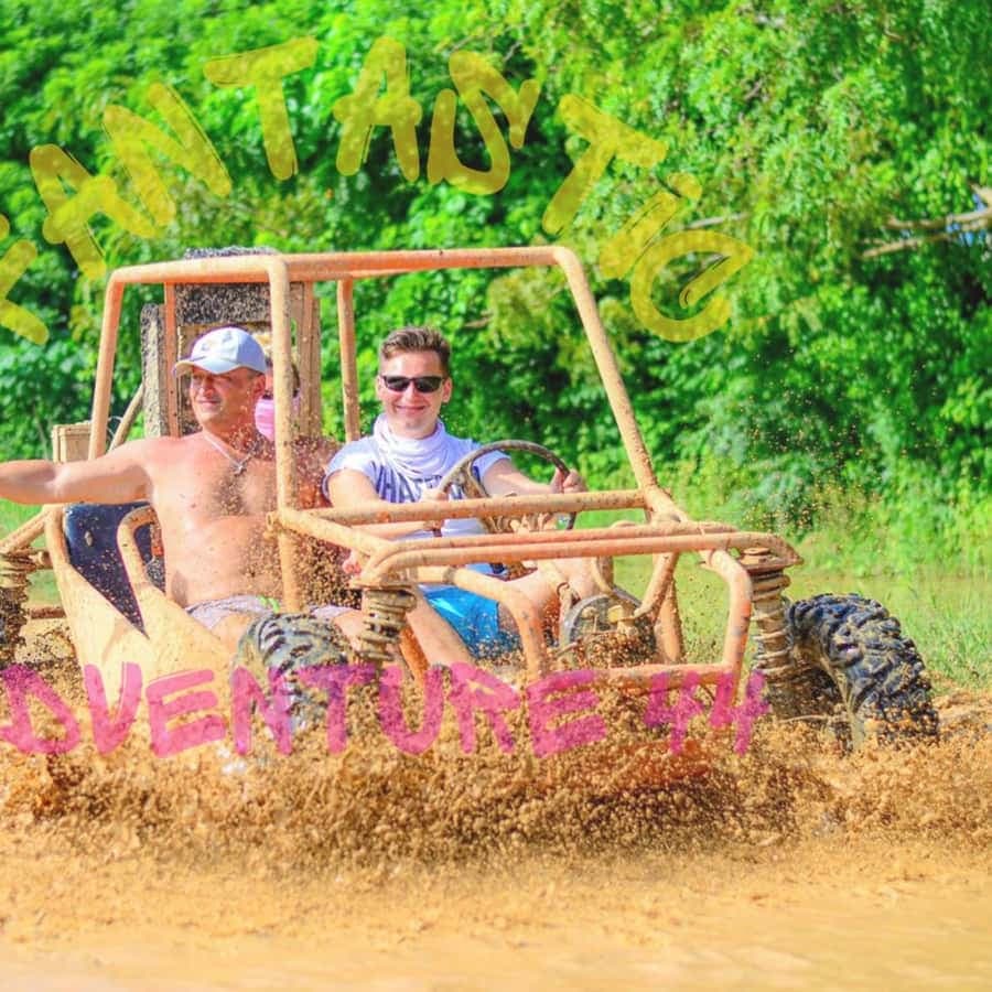 From Bávaro: Double Buggy Tour to Macao Beach and Cenote