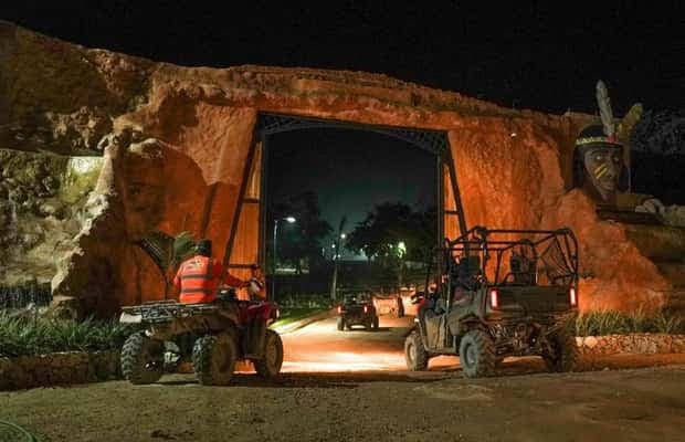 Nighttime buggies and Taino cenote