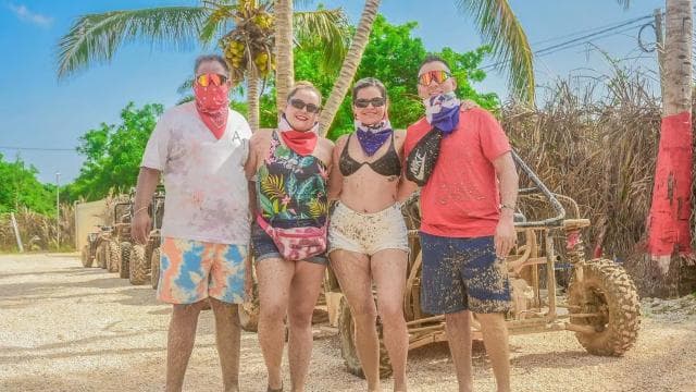 From Bavaro: Buggy Tour 44 to Macao Beach and Cenote
