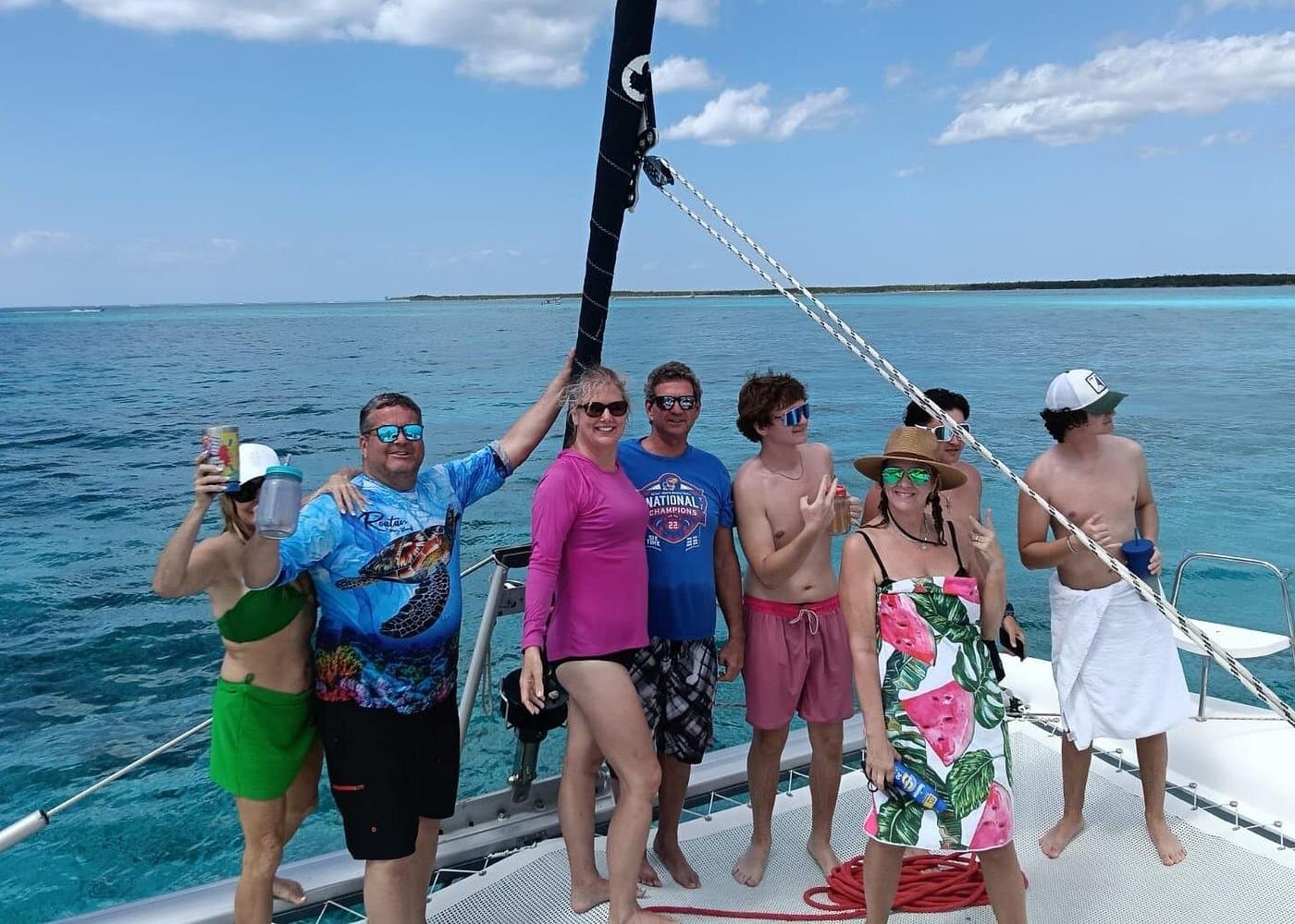 Private 6 Hrs 47 ft. Catamaran Snorkel & Cielo Charter (30p. max)