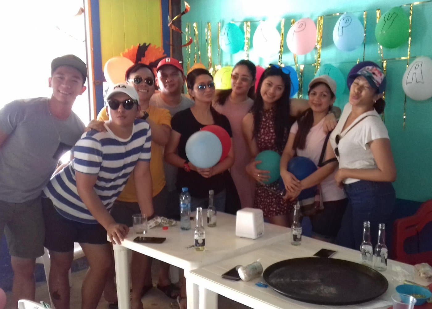 BEACH DAY IN LOS ARRECIFES RESTAURANT-open bar and lunch.